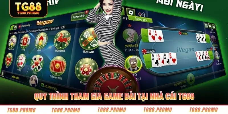 Quy trình tham gia game bài tại nhà cái TG88 